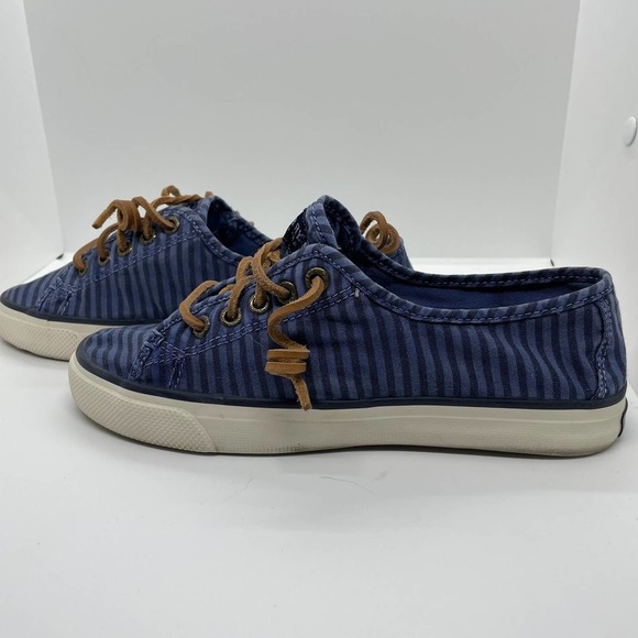 Sperry Women's Seacoast Stripe Sneaker Blue 6.5 - Picture 5 of 9